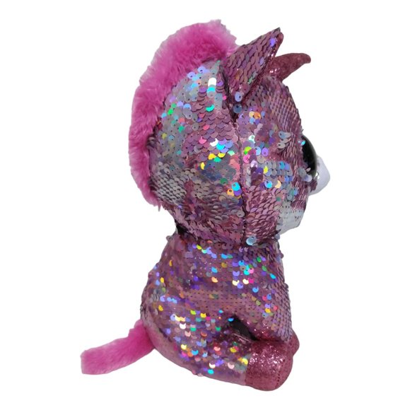 Ty Flippables Unicorn Pink Stuffed Animal Sequins Sparkle Birthday April… - Picture 5 of 7
